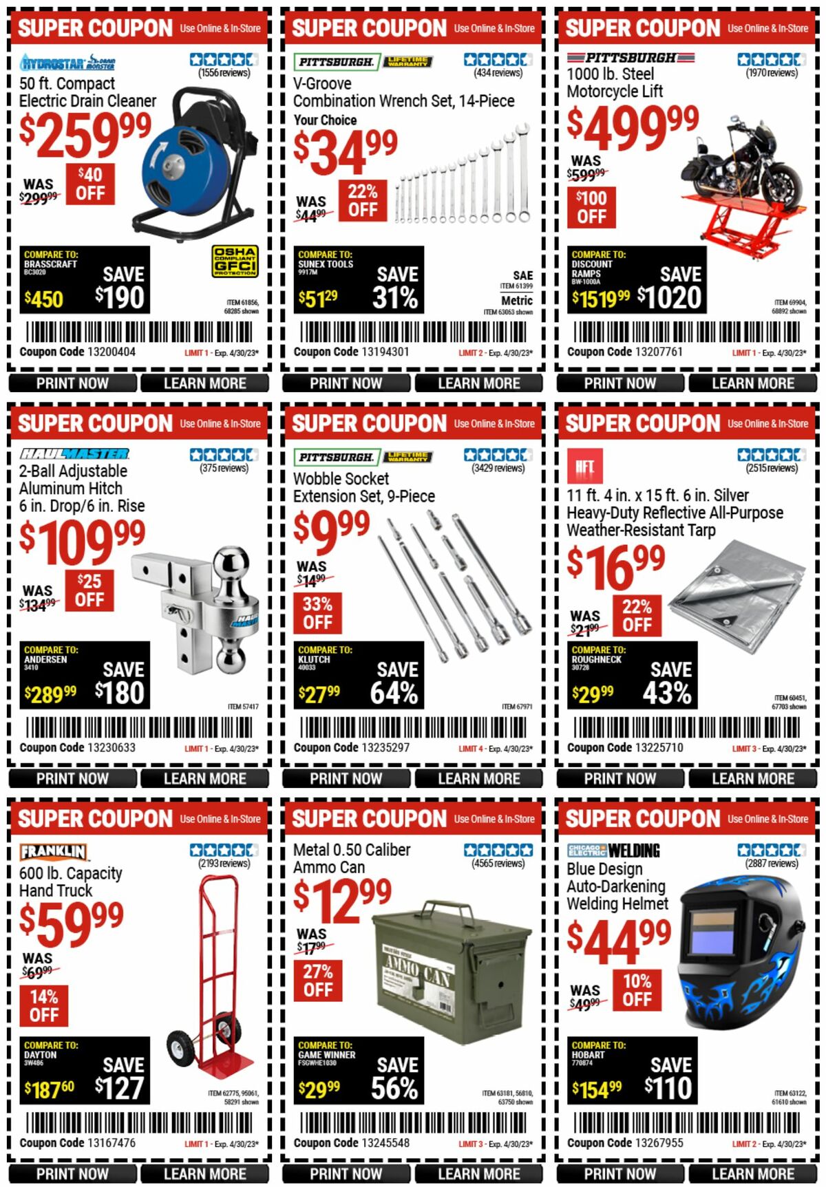 Harbor Freight Tools Weekly Ad from April 17