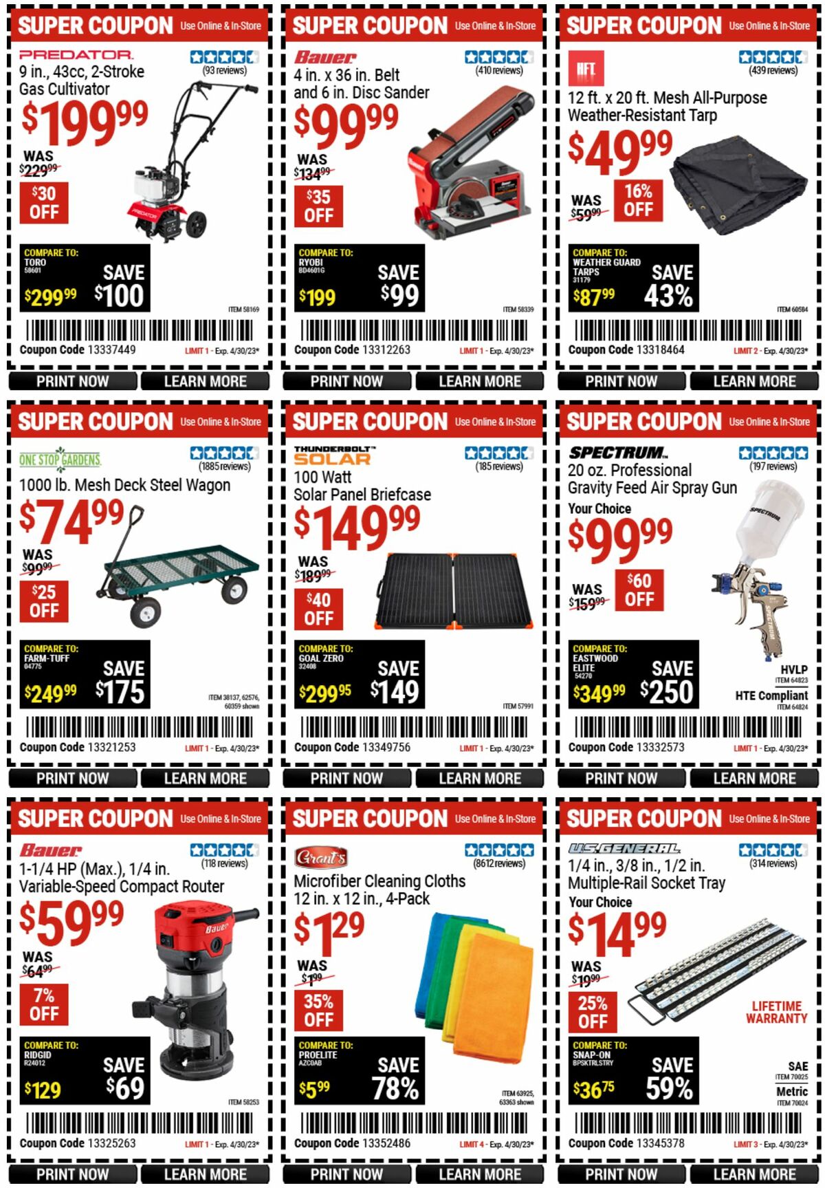 Harbor Freight Tools Weekly Ad from April 17