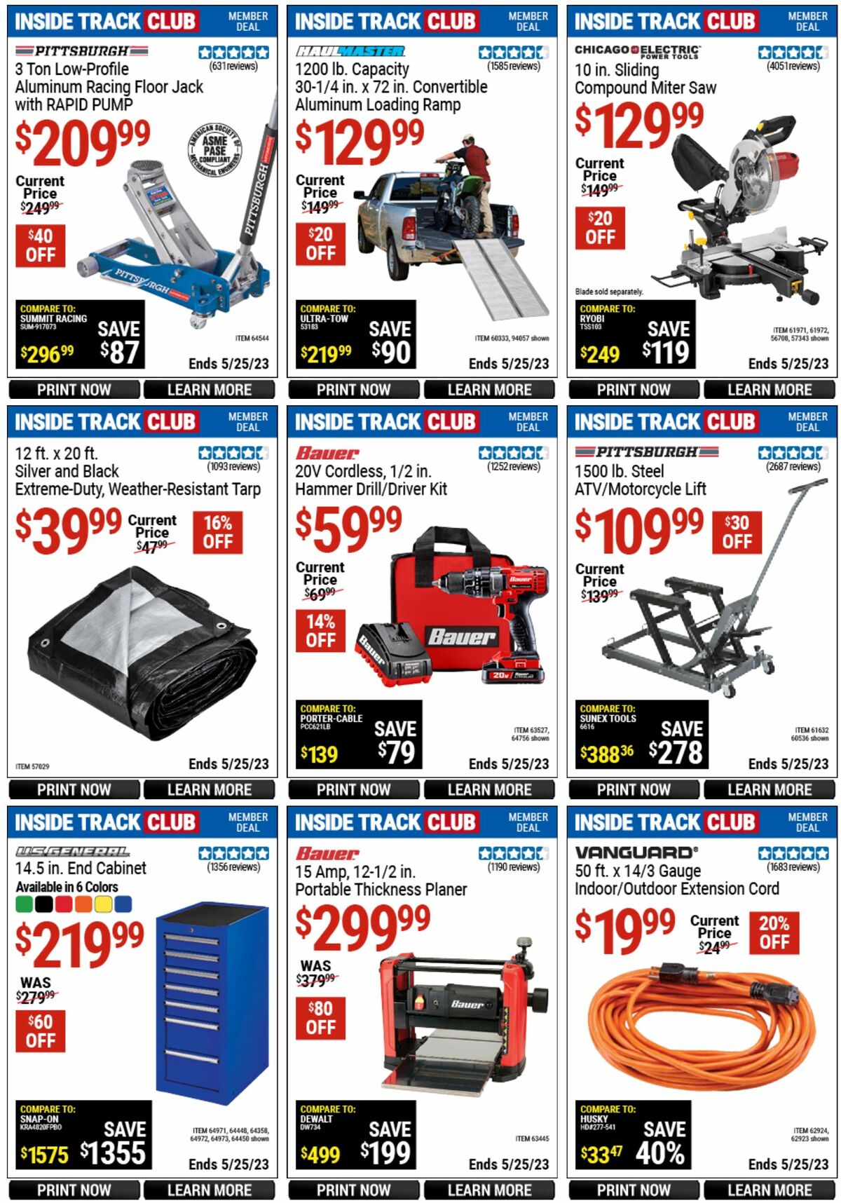 Harbor Freight Tools Inside Track Club Member Deals Weekly Ad from April 28