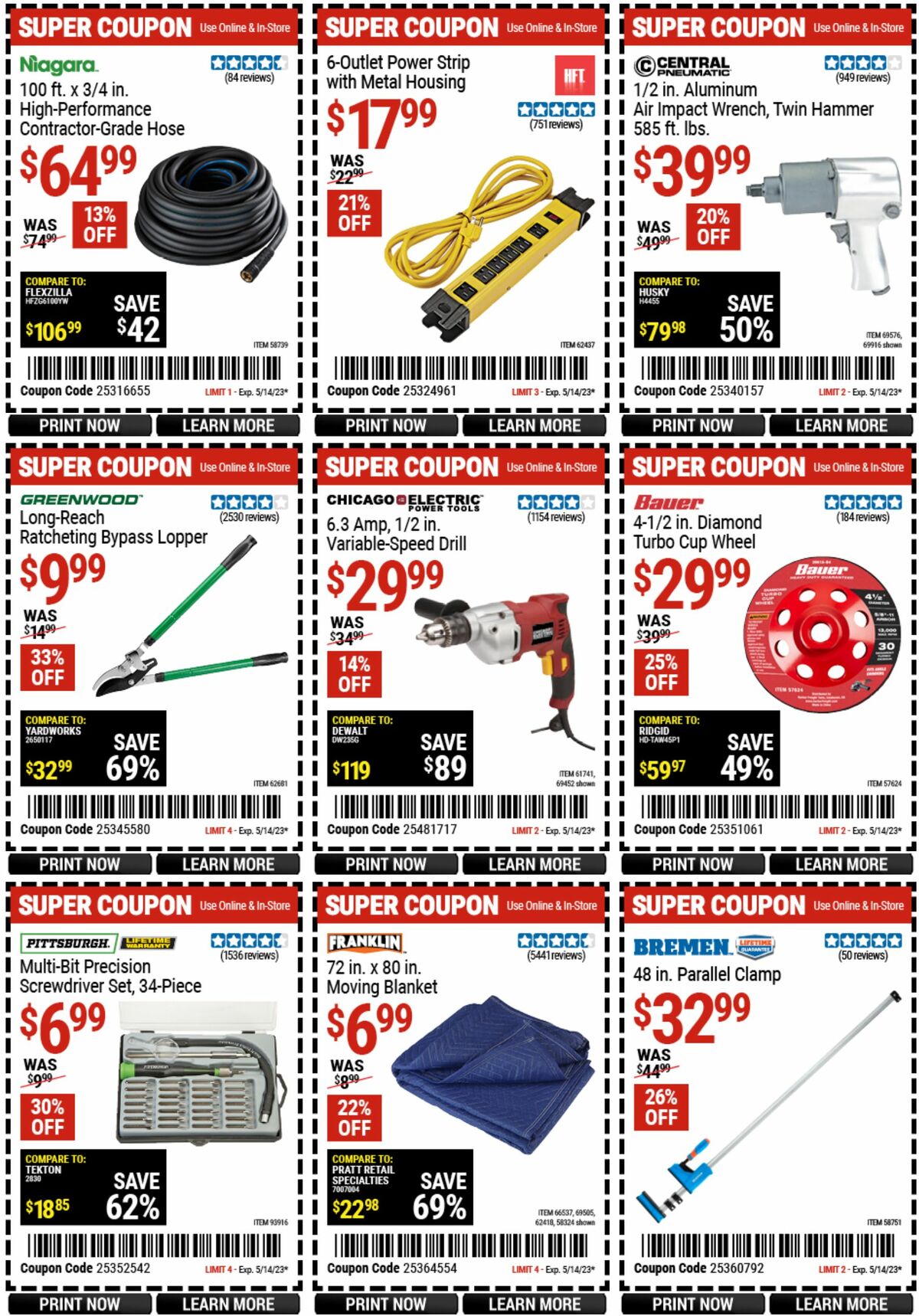 Harbor Freight Tools Weekly Ad from May 1