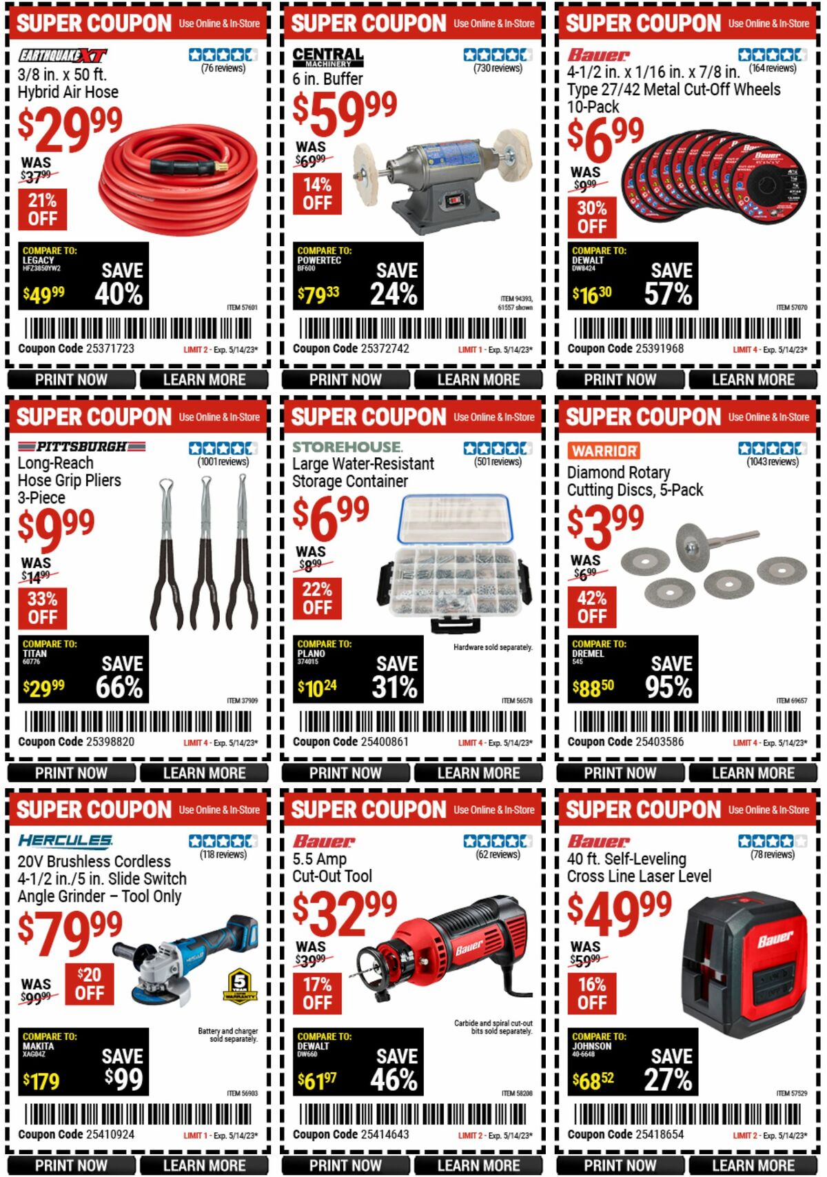 Harbor Freight Tools Weekly Ad from May 1