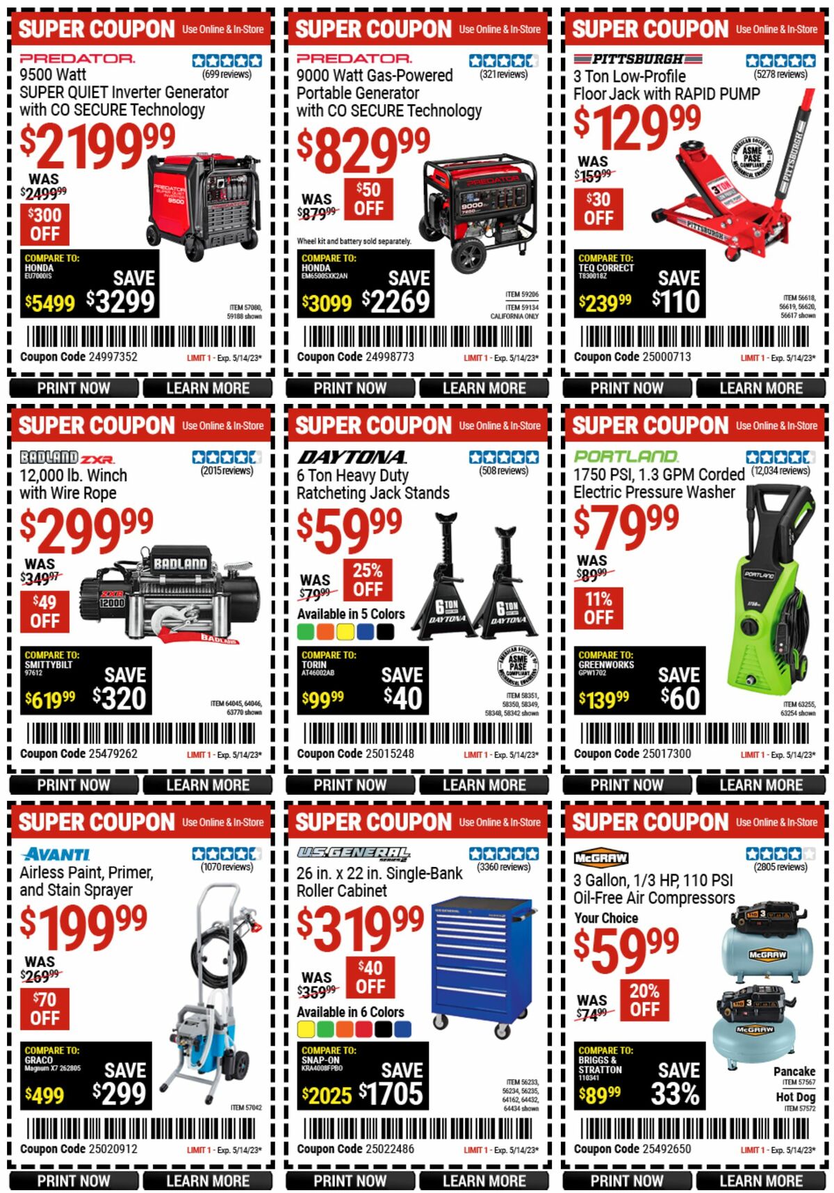 Harbor Freight Tools Weekly Ad from May 1