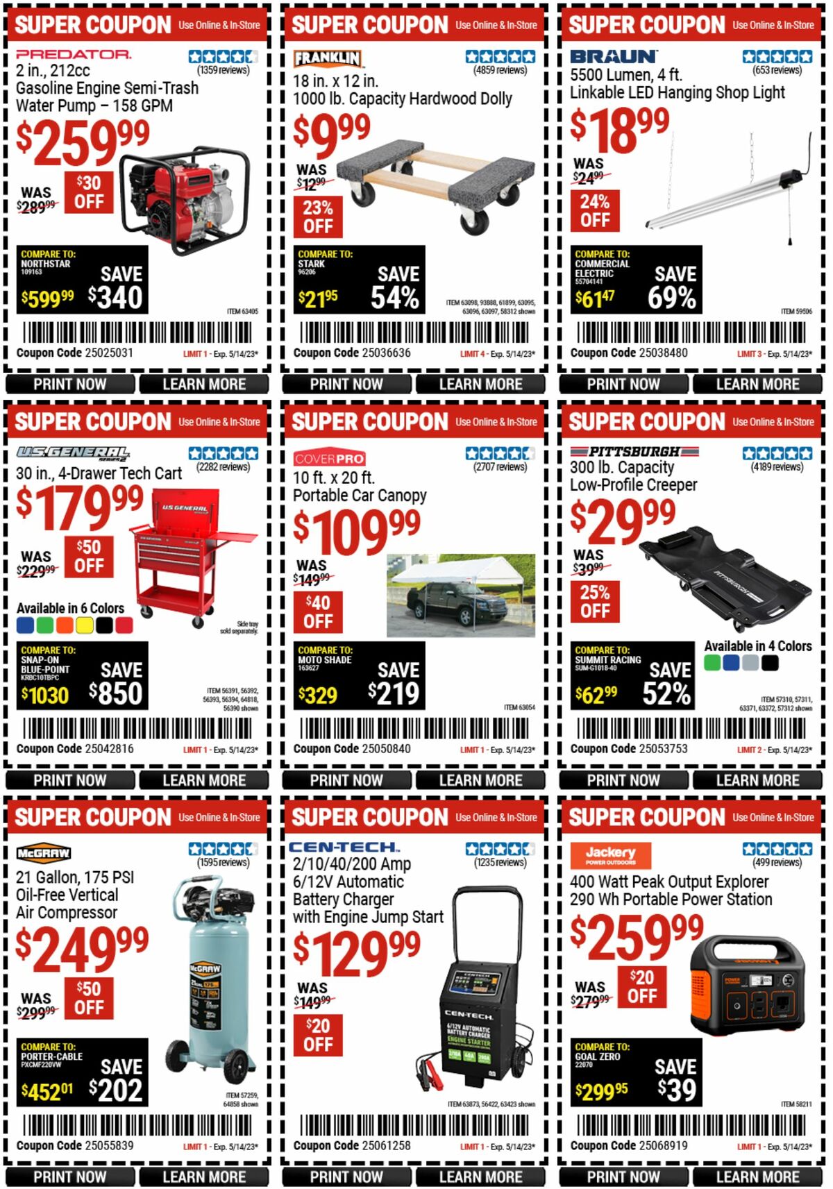 Harbor Freight Tools Weekly Ad from May 1