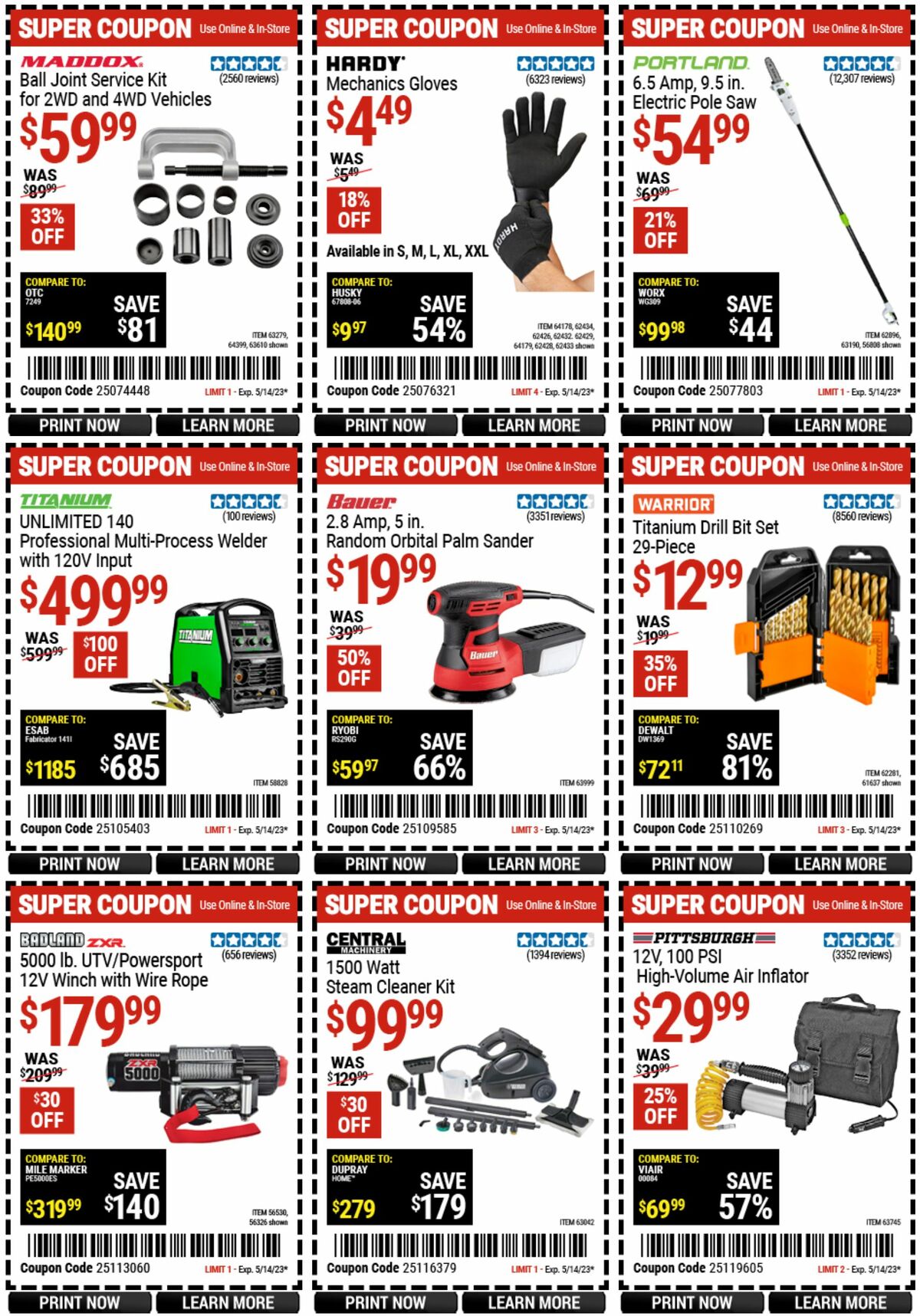 Harbor Freight Tools Weekly Ad from May 1