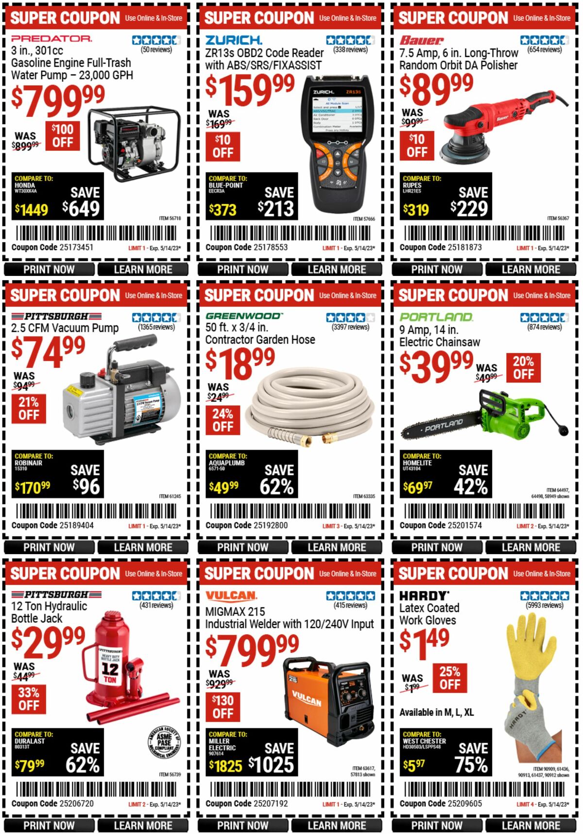 Harbor Freight Tools Weekly Ad from May 1
