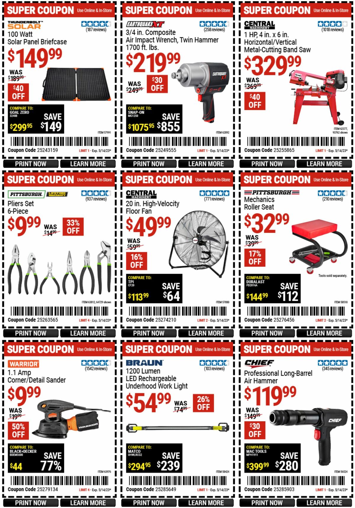 Harbor Freight Tools Weekly Ad from May 1