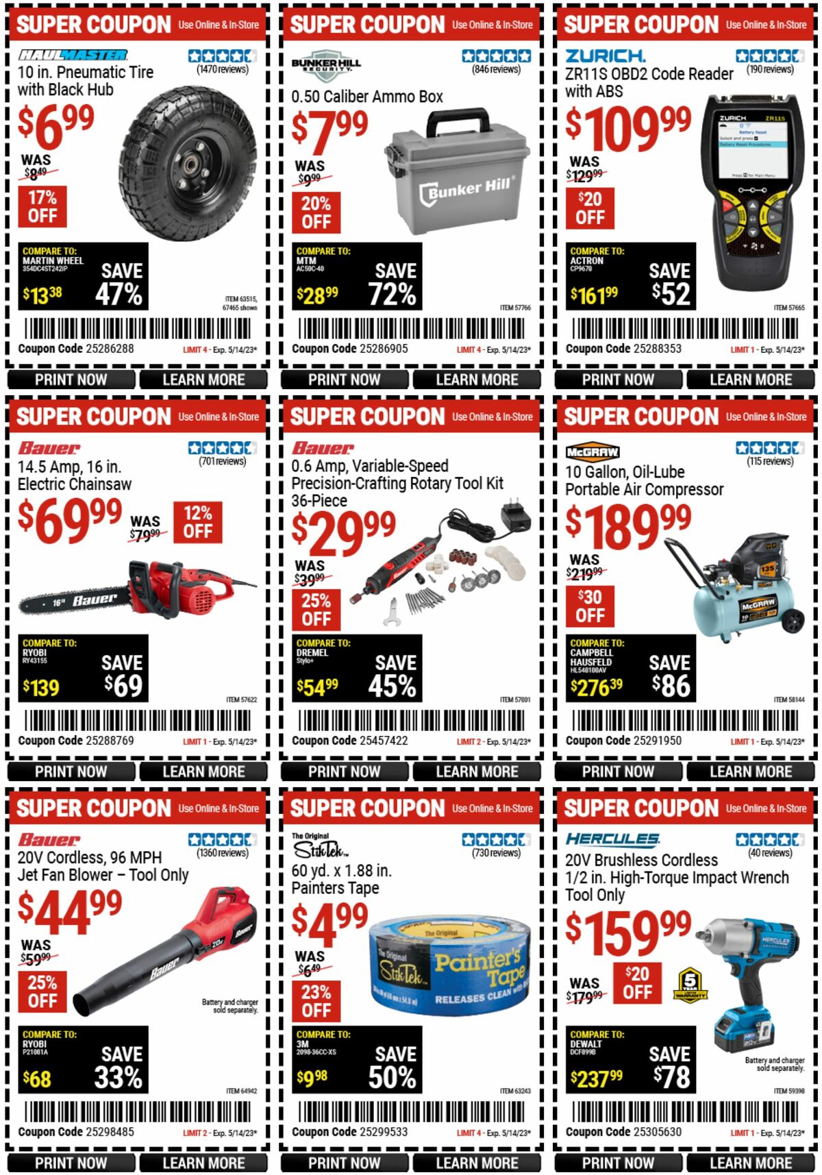 Harbor Freight Tools Weekly Ad from May 1