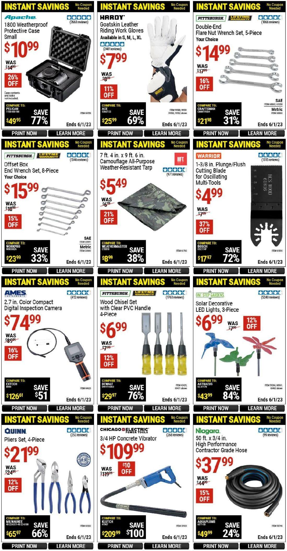 Harbor Freight Tools Instant Savings Weekly Ad from May 9