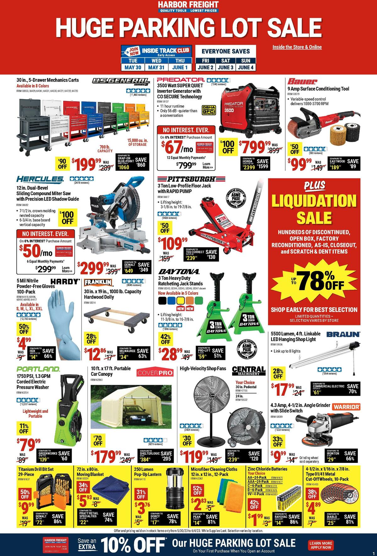 Harbor Freight Tools Weekly Ad from May 30