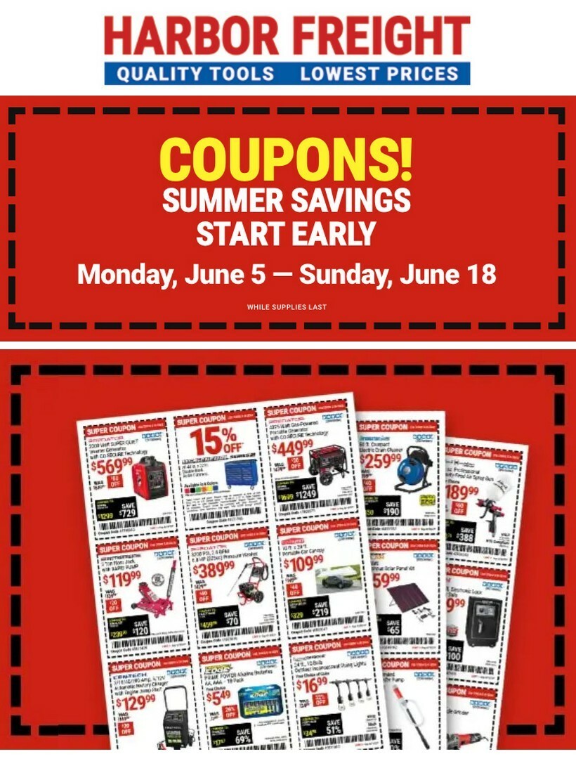 Harbor Freight Tools Weekly Ad from June 5
