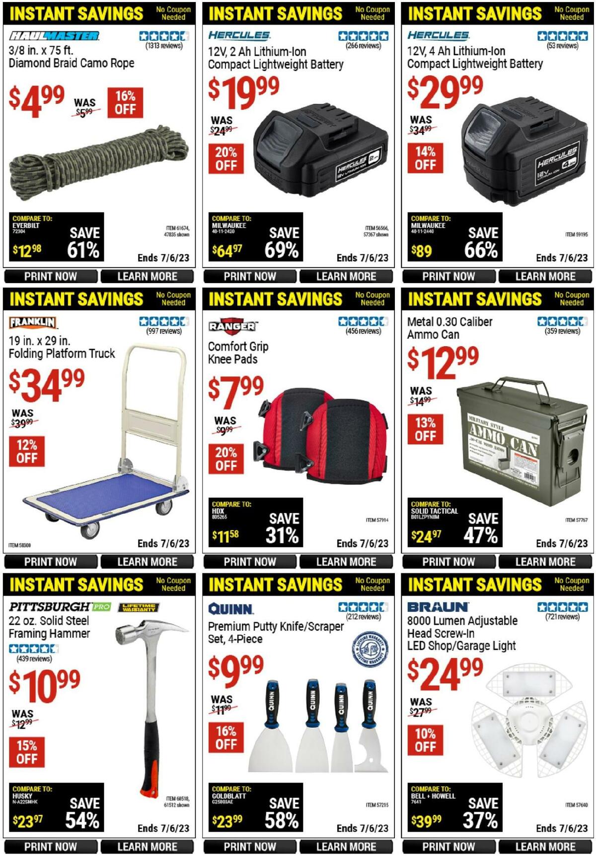 Harbor Freight Tools Weekly Ad from June 15