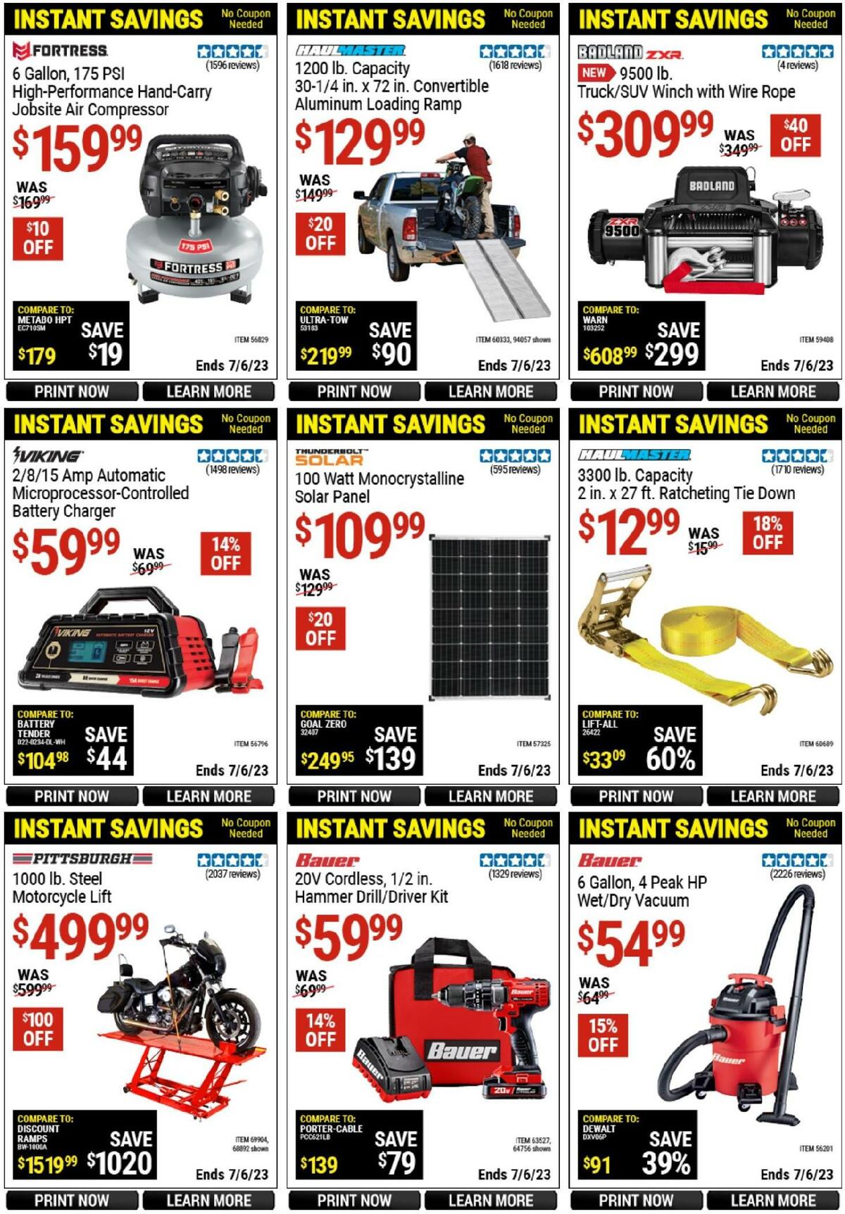 Harbor Freight Tools Weekly Ad from June 15