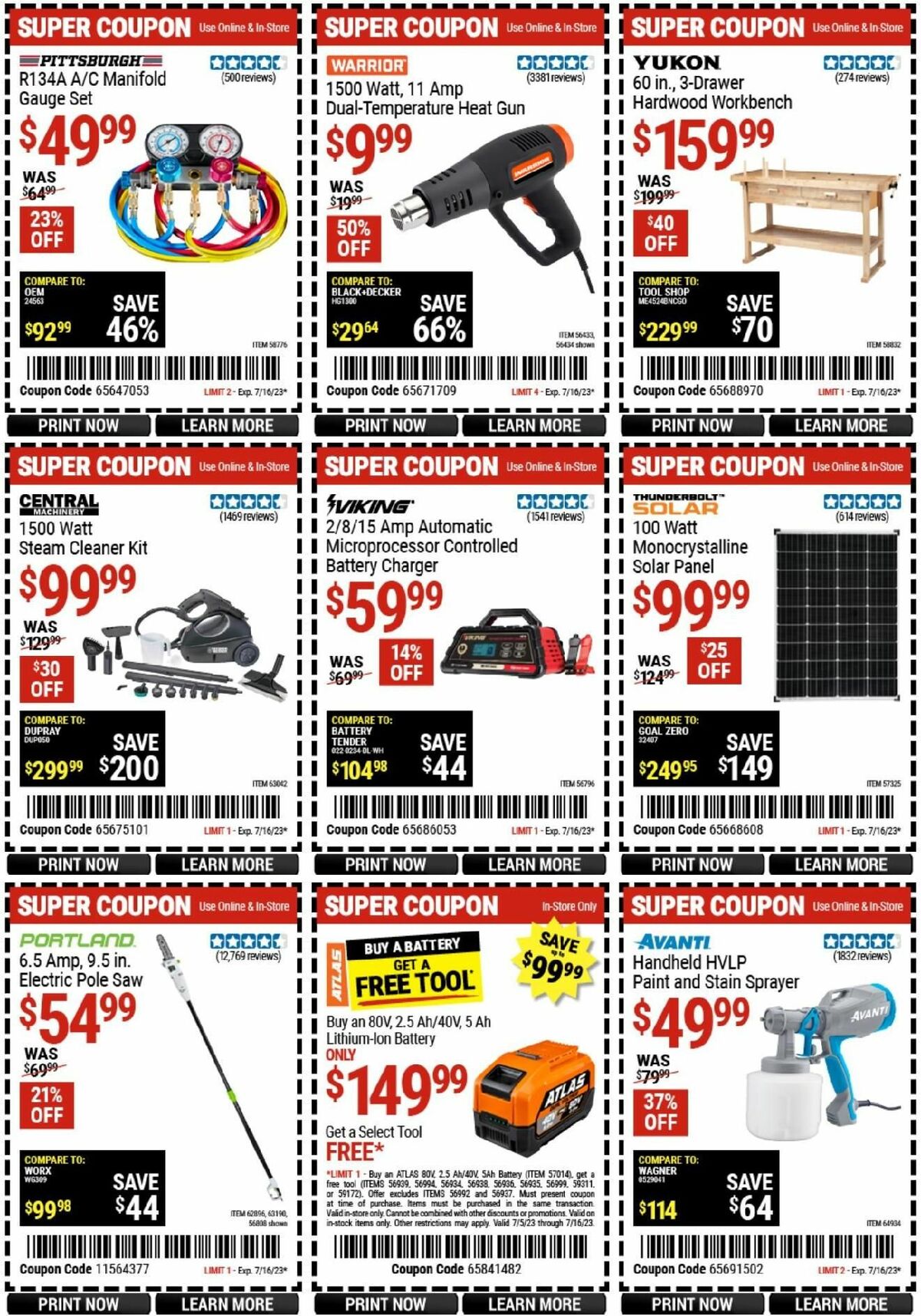 Harbor Freight Tools Weekly Ad from July 5
