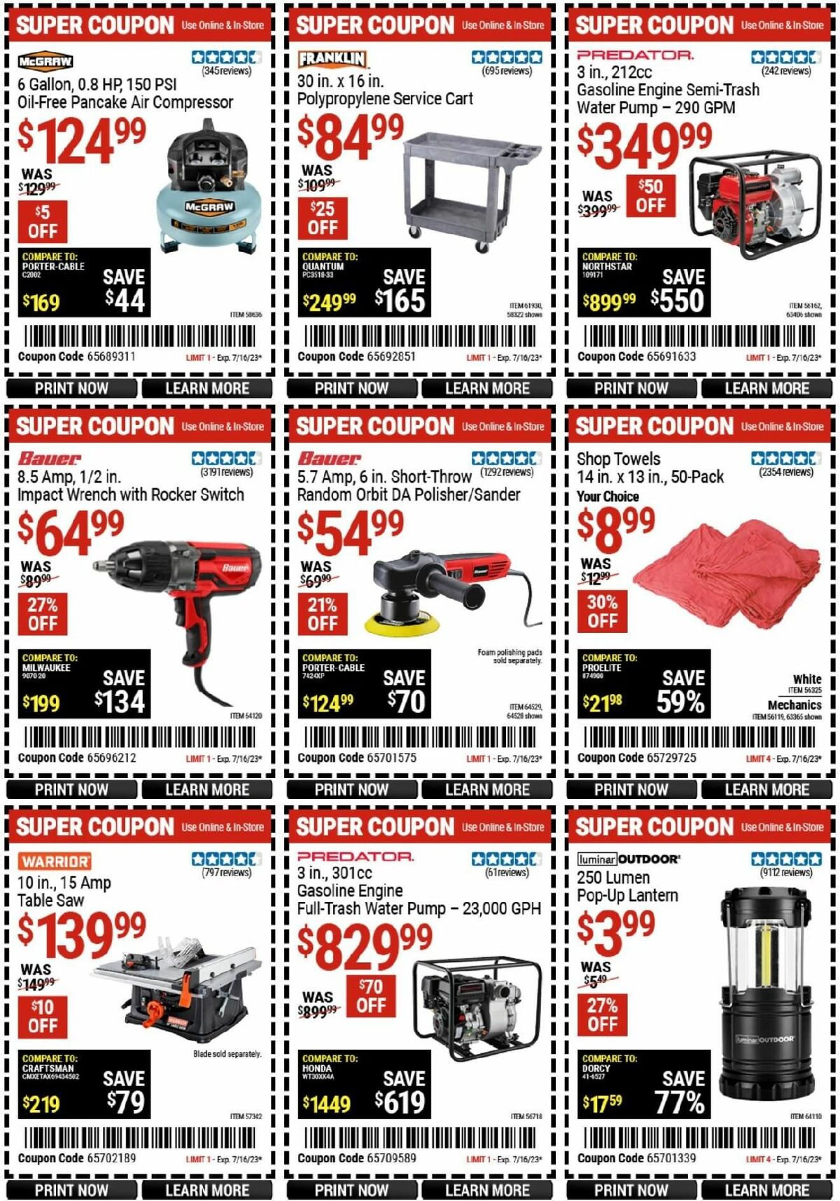 Harbor Freight Tools Weekly Ad from July 5