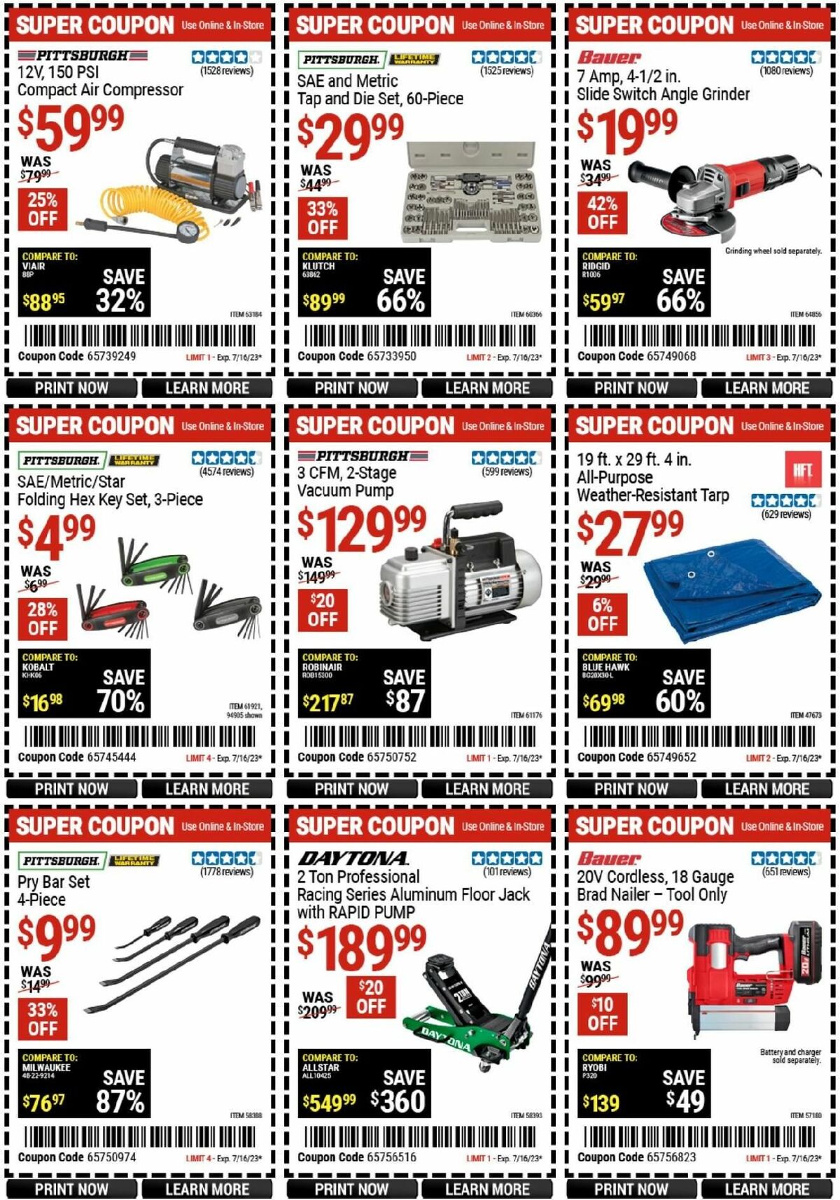 Harbor Freight Tools Weekly Ad from July 5