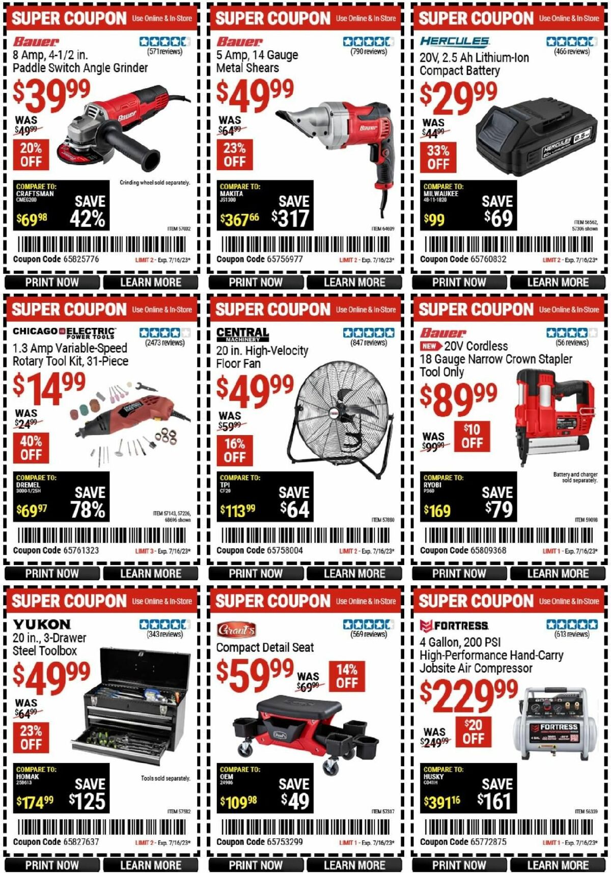 Harbor Freight Tools Weekly Ad from July 5