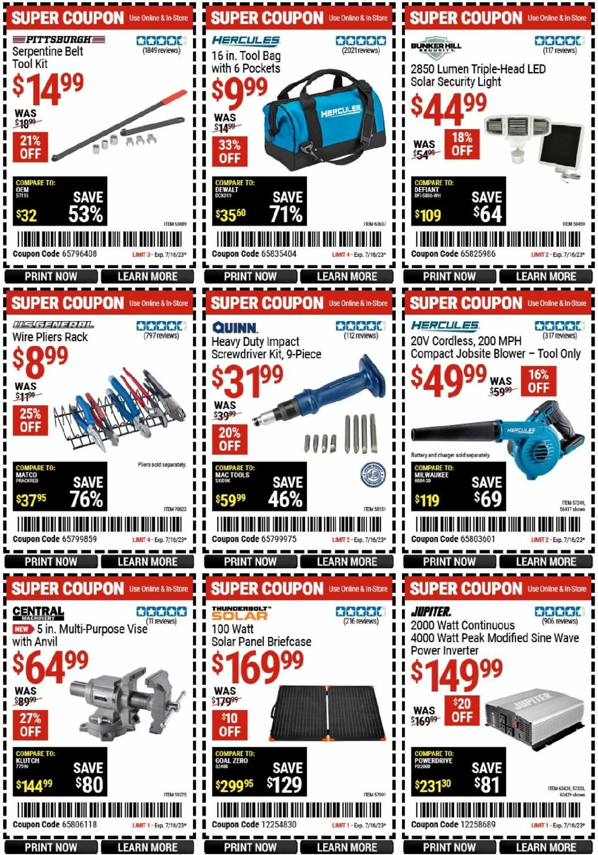 Harbor Freight Tools Weekly Ad from July 5