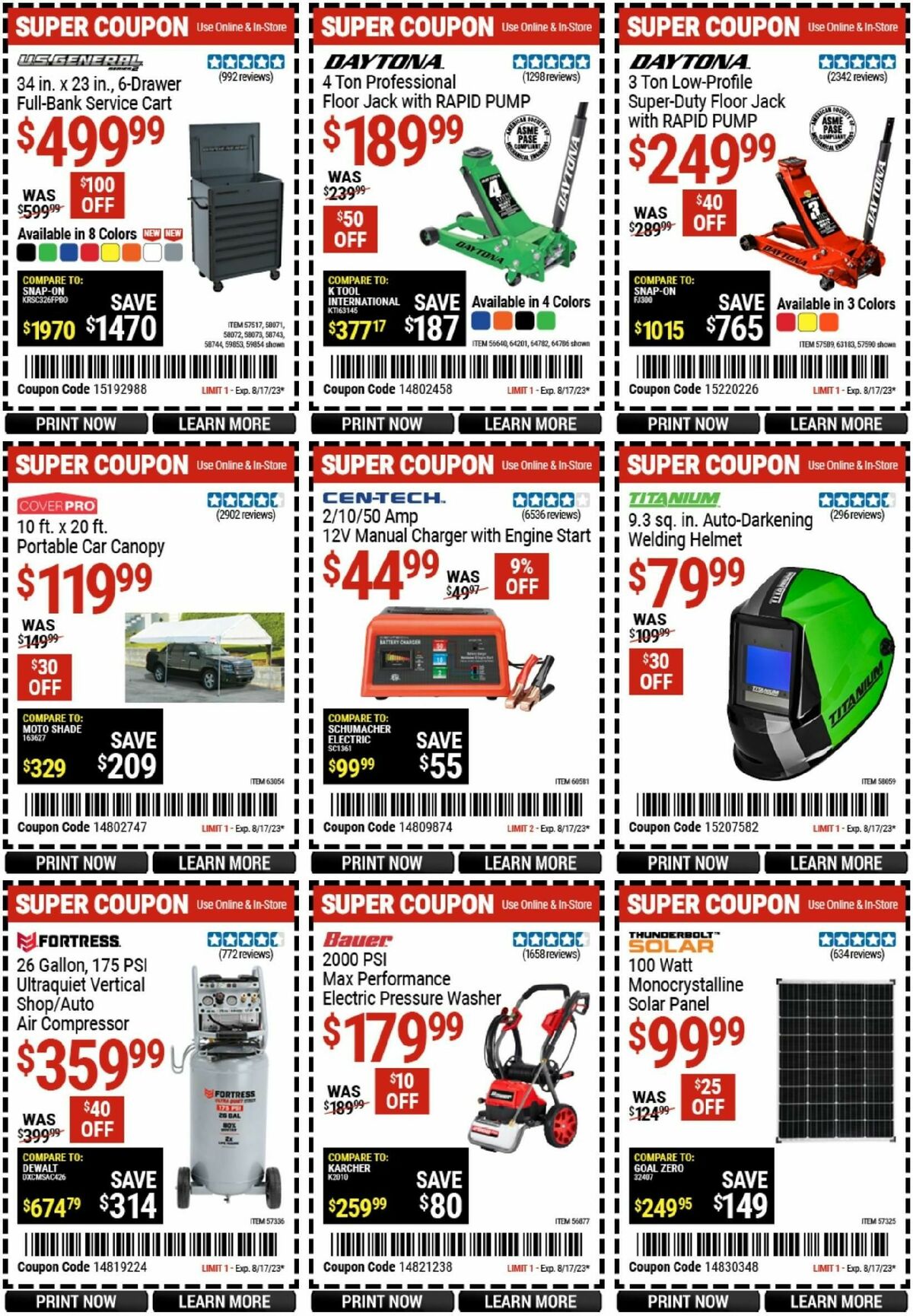 Harbor Freight Tools Weekly Ad from July 31