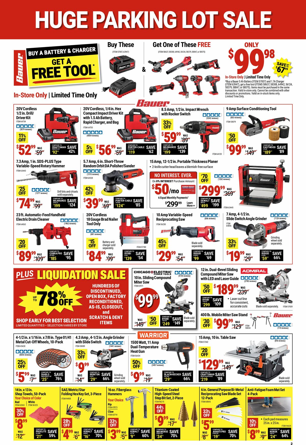 Harbor Freight Tools Weekly Ad from August 14