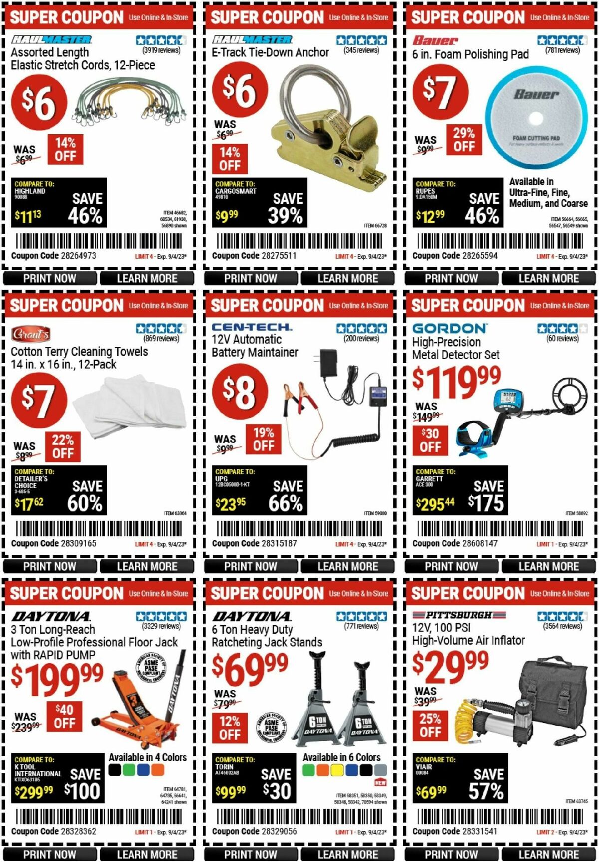 Harbor Freight Tools Weekly Ad from August 21