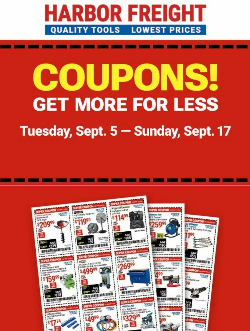 Harbor Freight Tools Weekly Ad from September 5