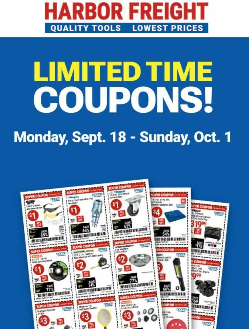 Harbor Freight Tools Weekly Ad from September 18