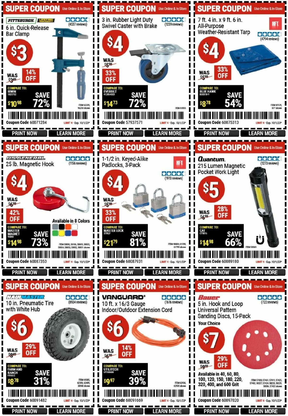 Harbor Freight Tools Weekly Ad from September 18