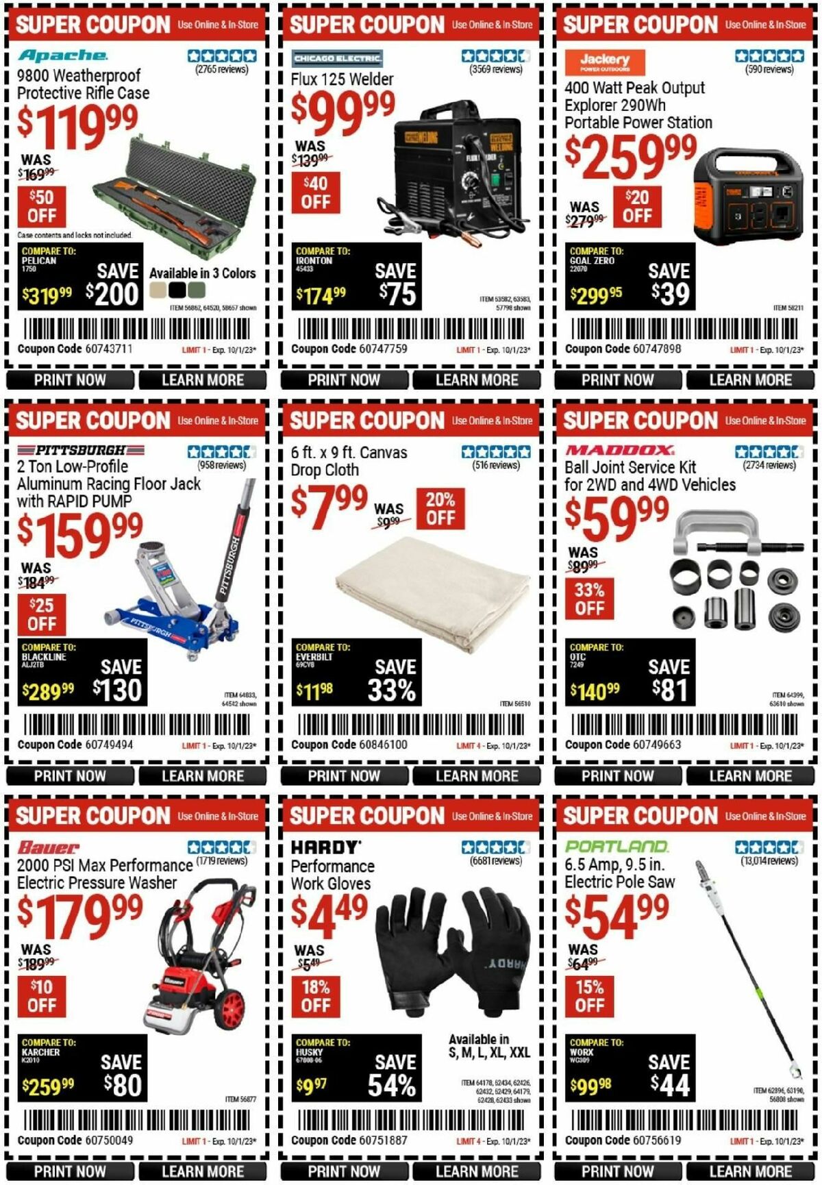 Harbor Freight Tools Weekly Ad from September 18