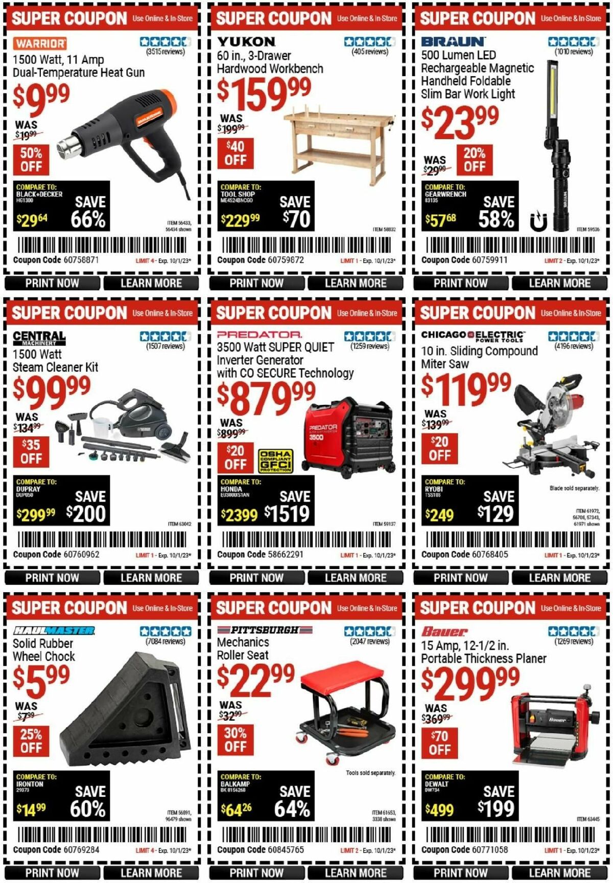 Harbor Freight Tools Weekly Ad from September 18