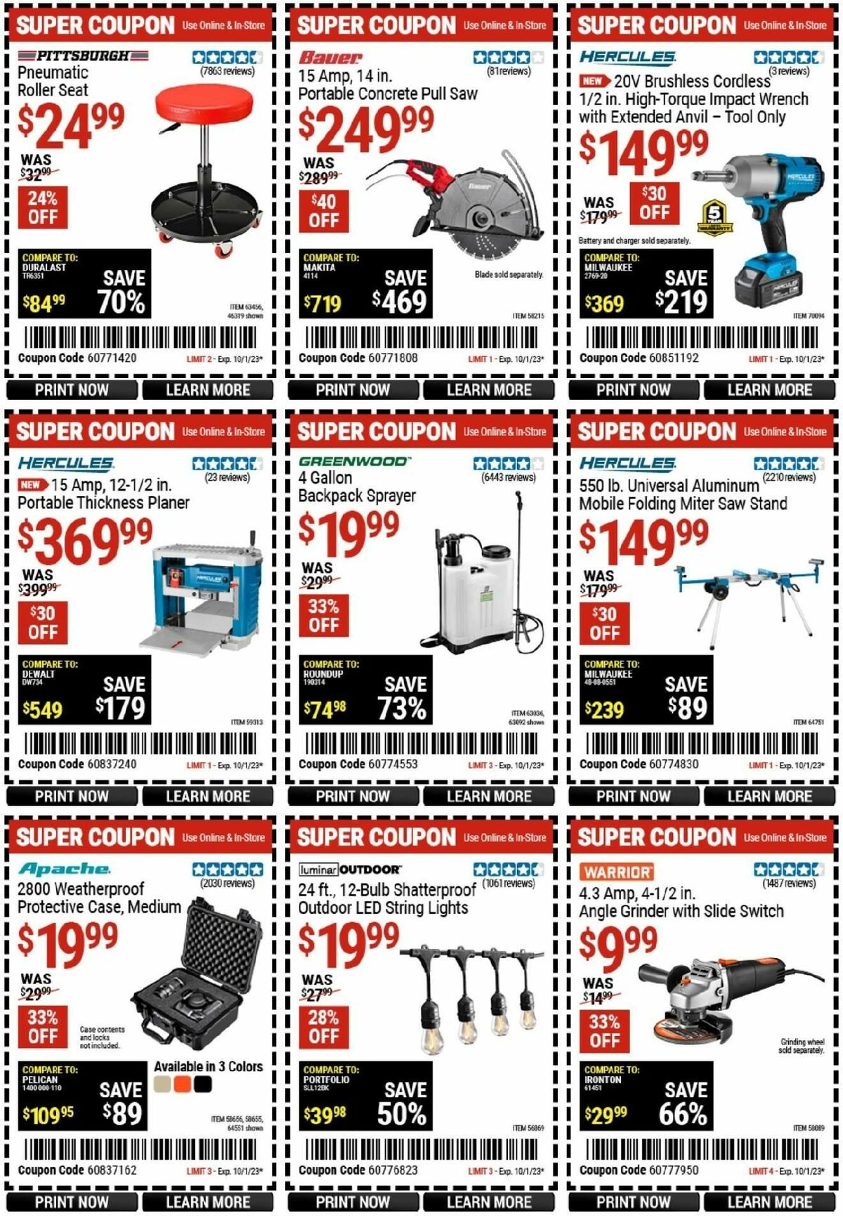 Harbor Freight Tools Weekly Ad from September 18