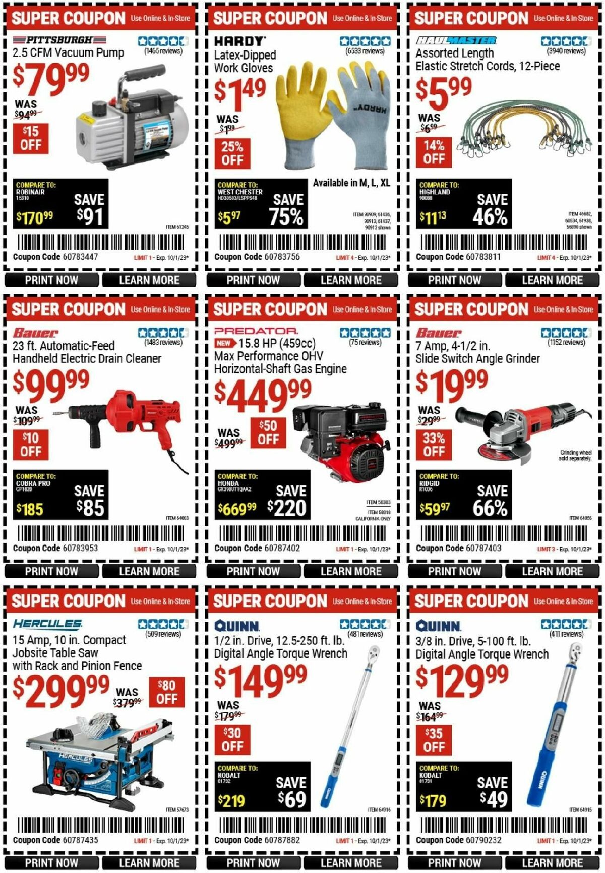 Harbor Freight Tools Weekly Ad from September 18