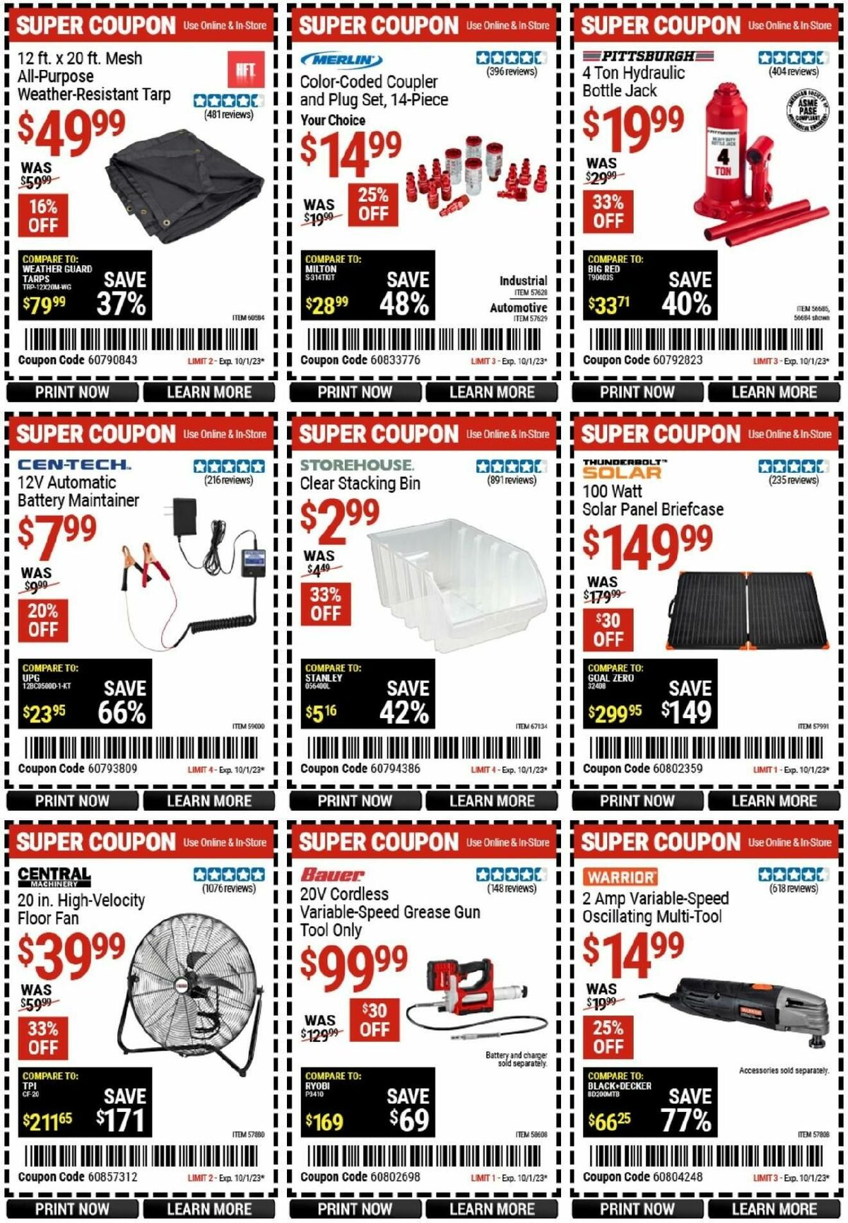 Harbor Freight Tools Weekly Ad from September 18