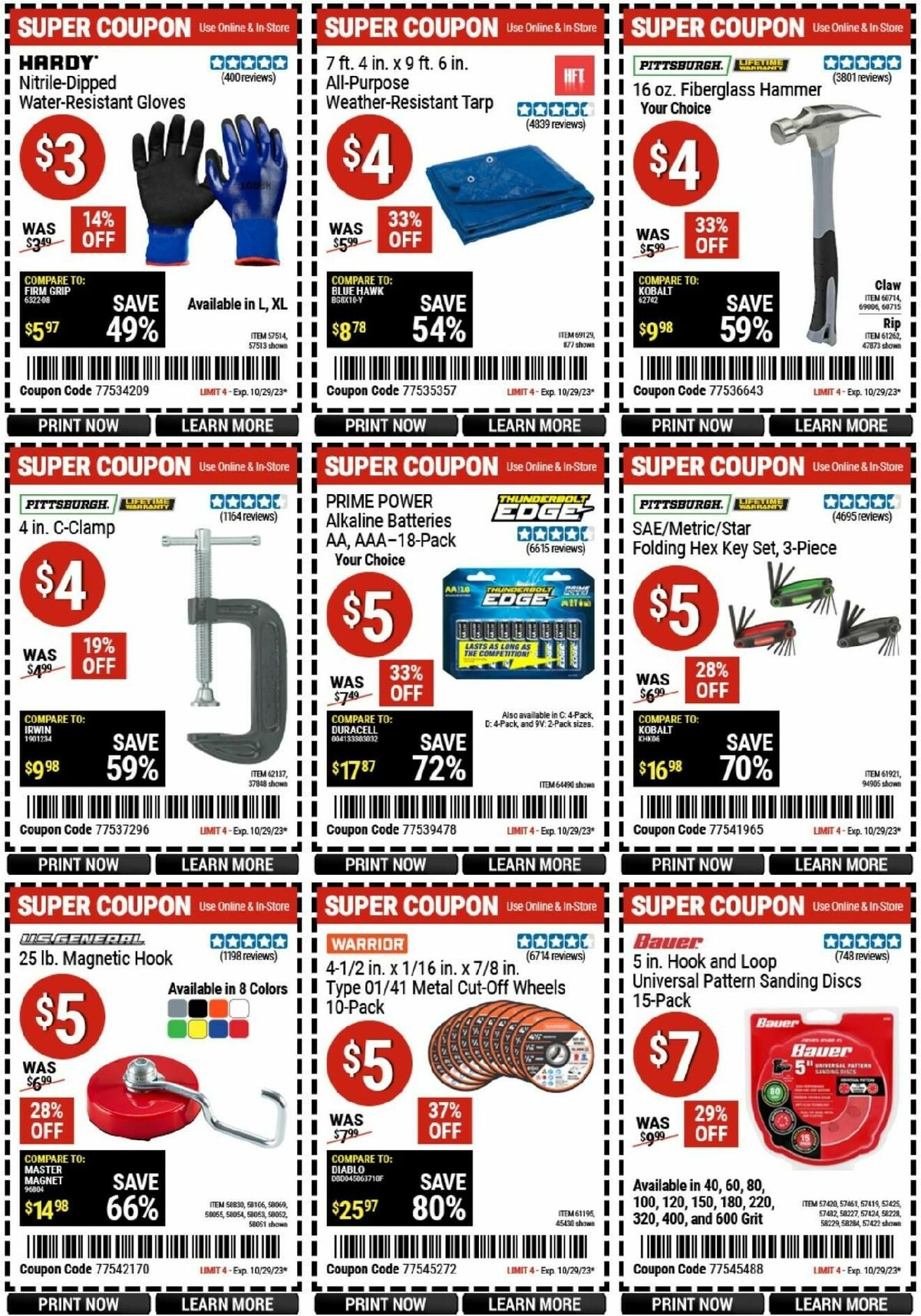 Harbor Freight Tools Weekly Ad from October 16