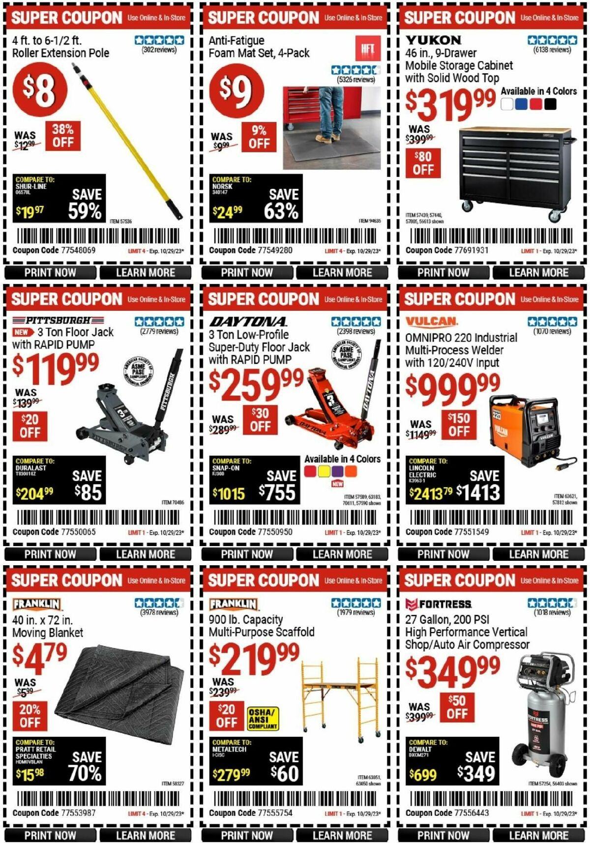 Harbor Freight Tools Weekly Ad from October 16