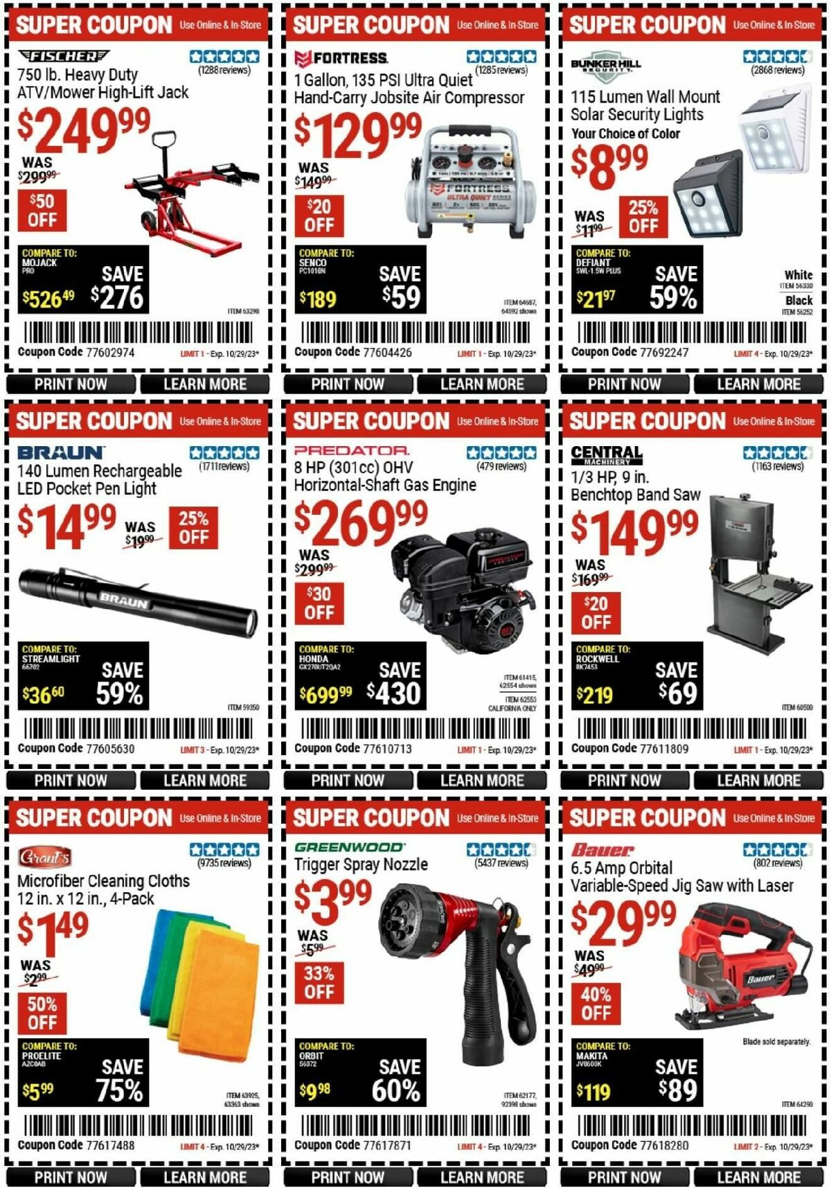 Harbor Freight Tools Weekly Ad from October 16