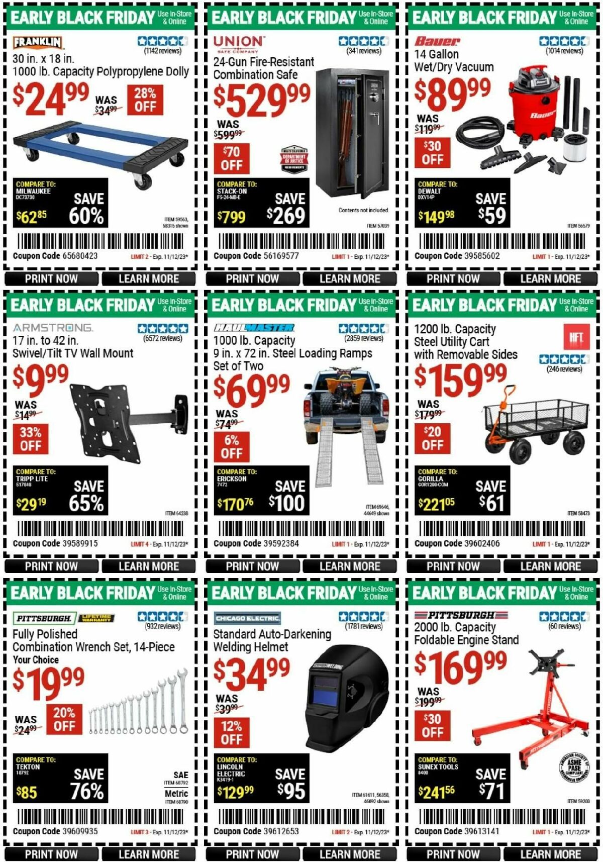 Harbor Freight Tools Weekly Ad from October 30