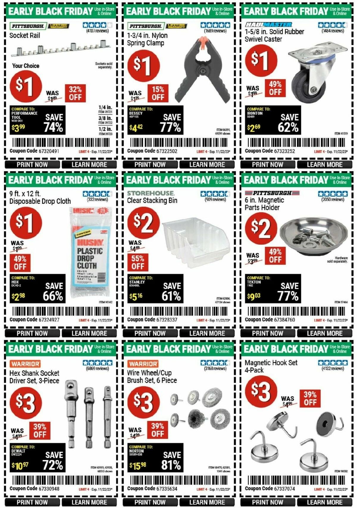 Harbor Freight Tools Weekly Ad from November 13