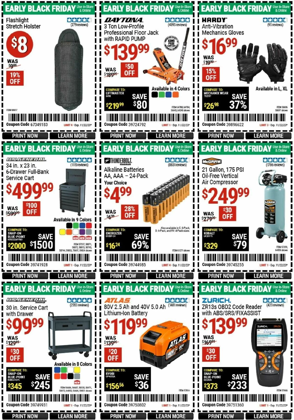 Harbor Freight Tools Weekly Ad from November 13