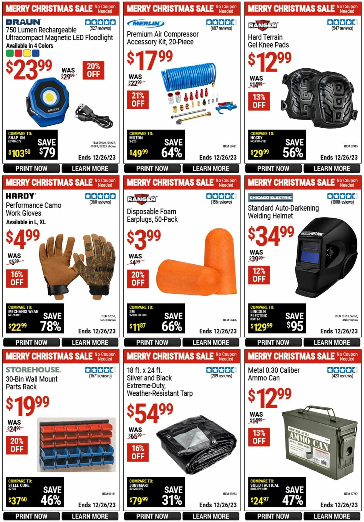 Harbor Freight Tools Weekly Ad from December 10