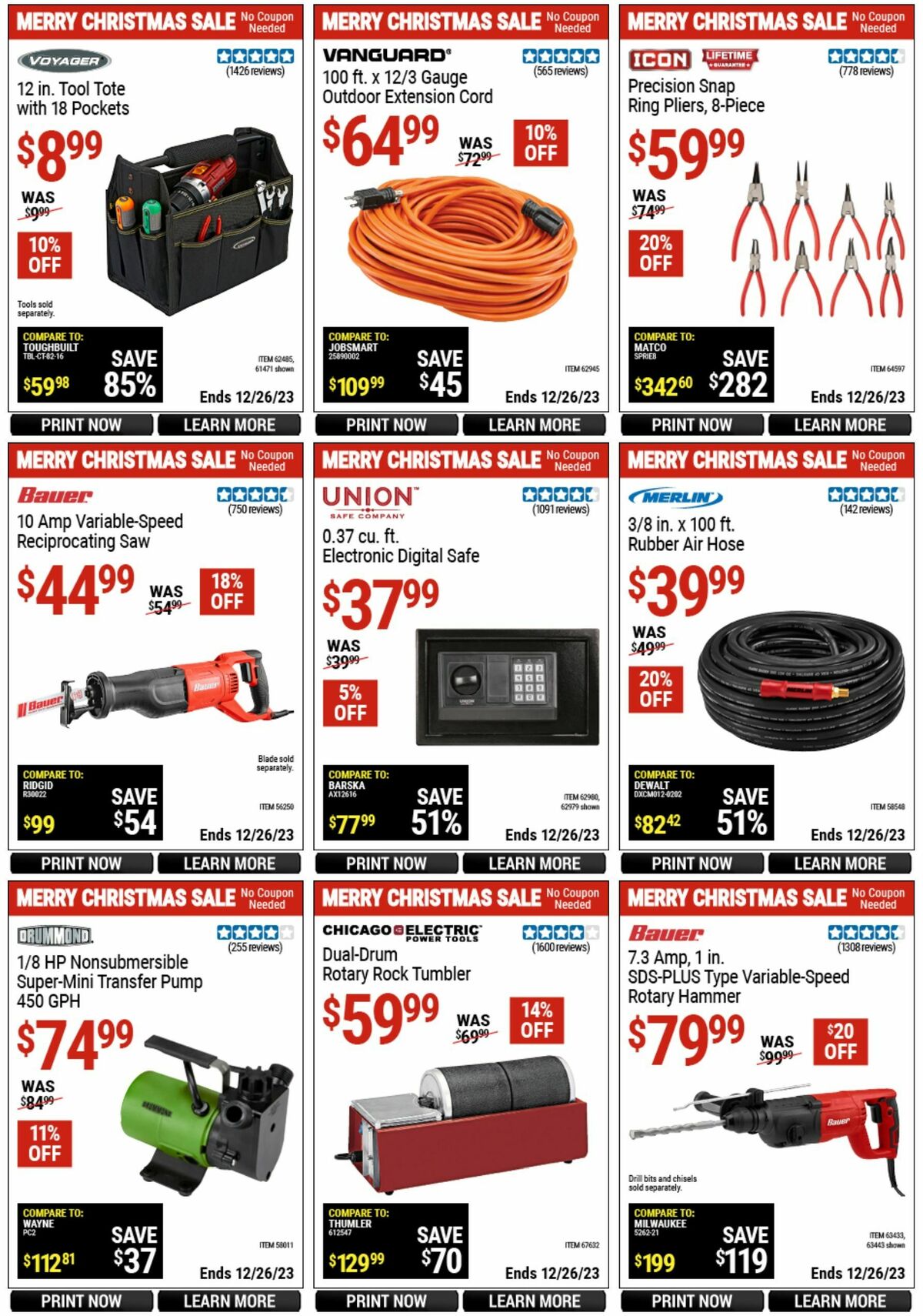 Harbor Freight Tools Weekly Ad from December 10