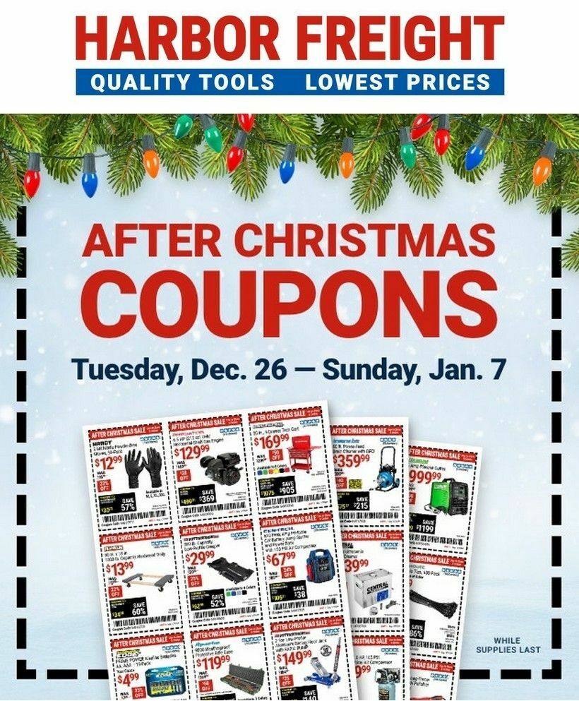 Harbor Freight Tools Weekly Ad from December 26
