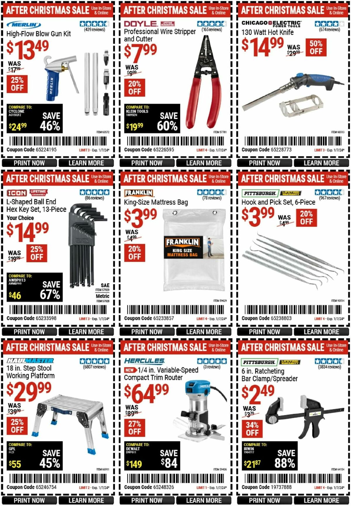 Harbor Freight Tools Weekly Ad from December 26
