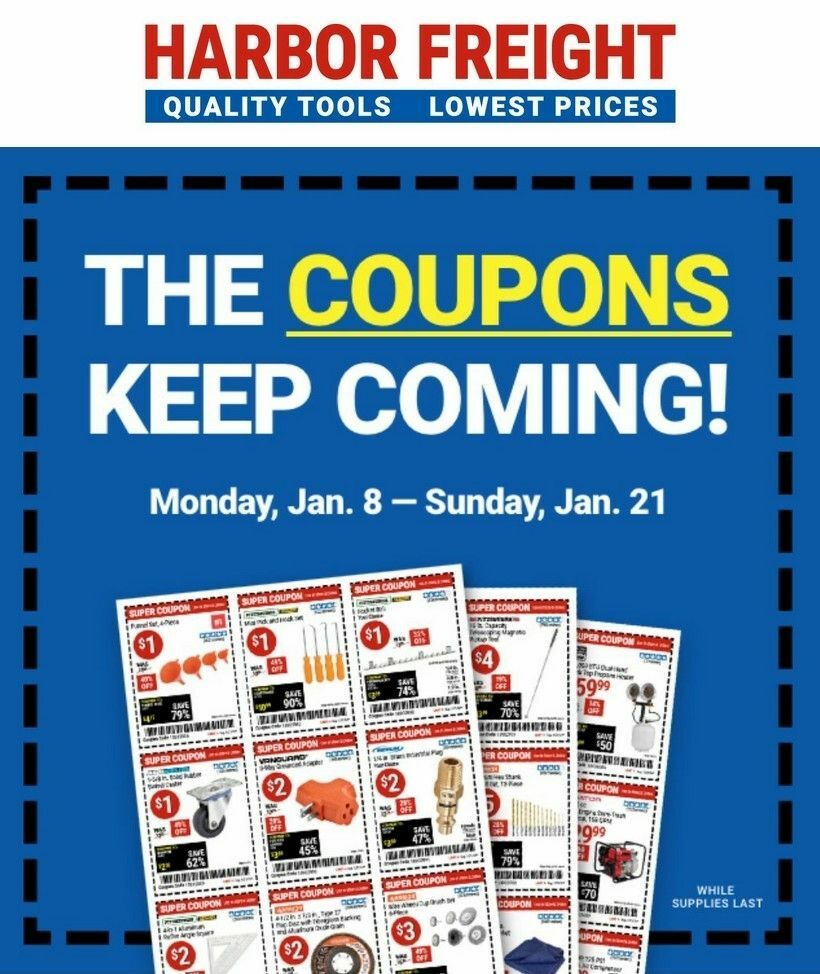 Harbor Freight Tools Weekly Ad from January 8