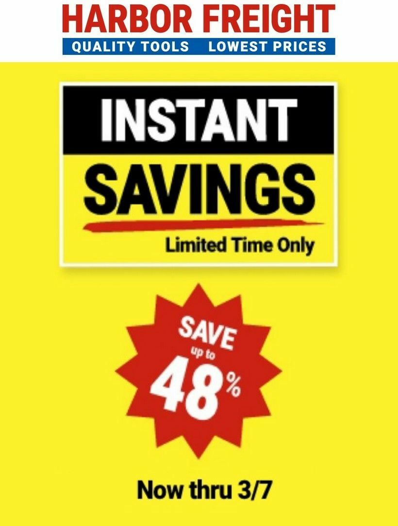 Harbor Freight Tools Instant Savings Weekly Ad from January 20
