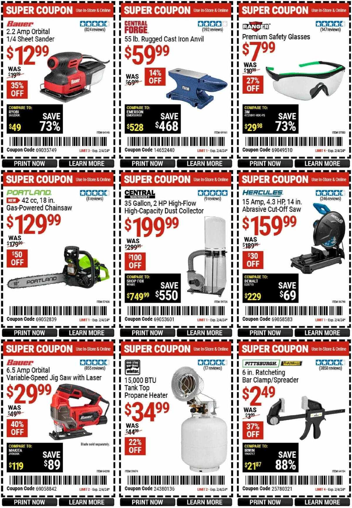 Harbor Freight Tools Weekly Ad from January 22