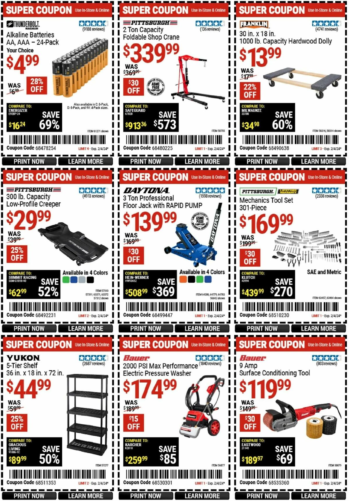 Harbor Freight Tools Weekly Ad from January 22