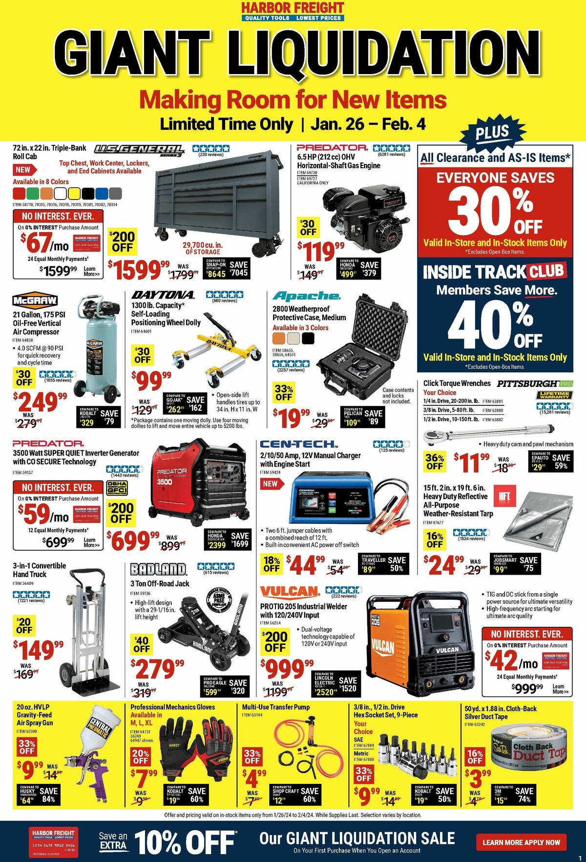 Harbor Freight Tools Weekly Ad from January 26
