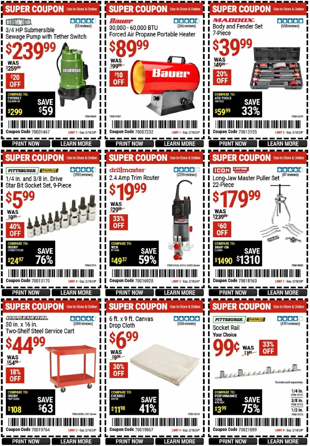 Harbor Freight Tools Weekly Ad from February 5