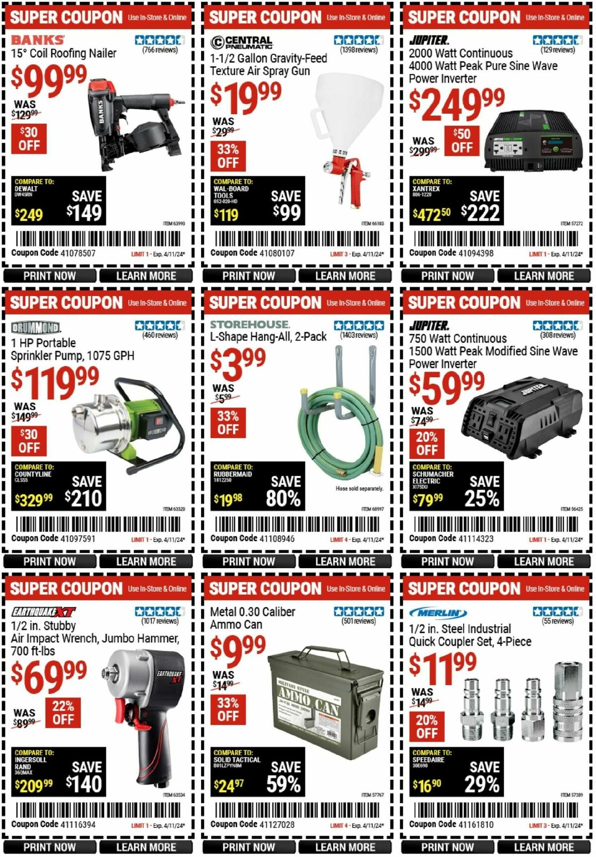 Harbor Freight Tools Weekly Ad from March 25