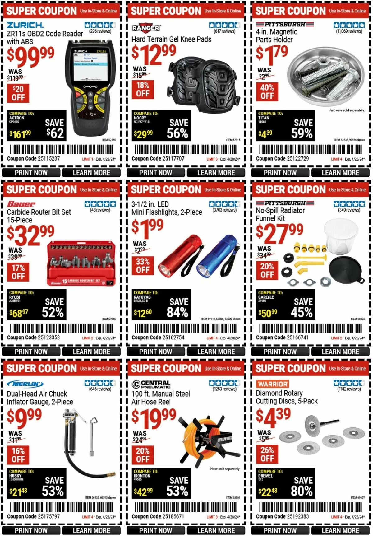 Harbor Freight Tools Weekly Ad from April 16